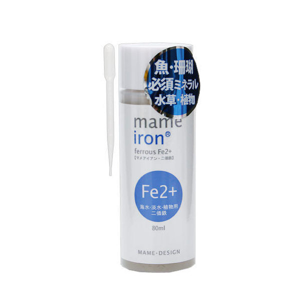 マメデザイン　マメアイアン（ｍａｍｅ　ｉｒｏｎ）　淡水・海水用　８０ｍｌ　二価鉄　Ｆｅ２＋　植物　水草　海藻　サンゴ