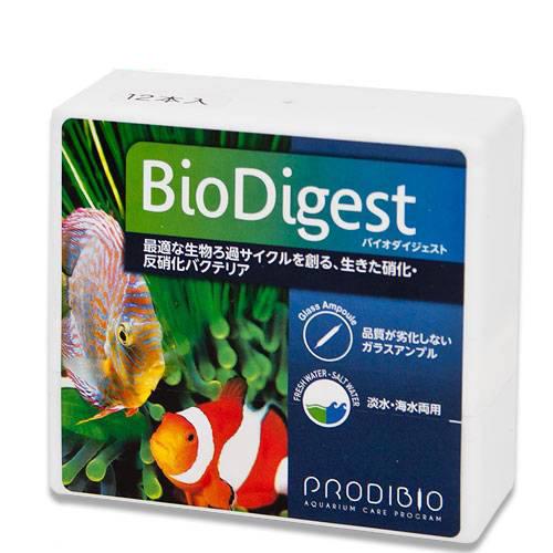 ＰＲＯＤＩＢＩＯ　バイオダイジェスト（淡水・海水両用）　１２本　バクテリア　熱帯魚　観賞魚