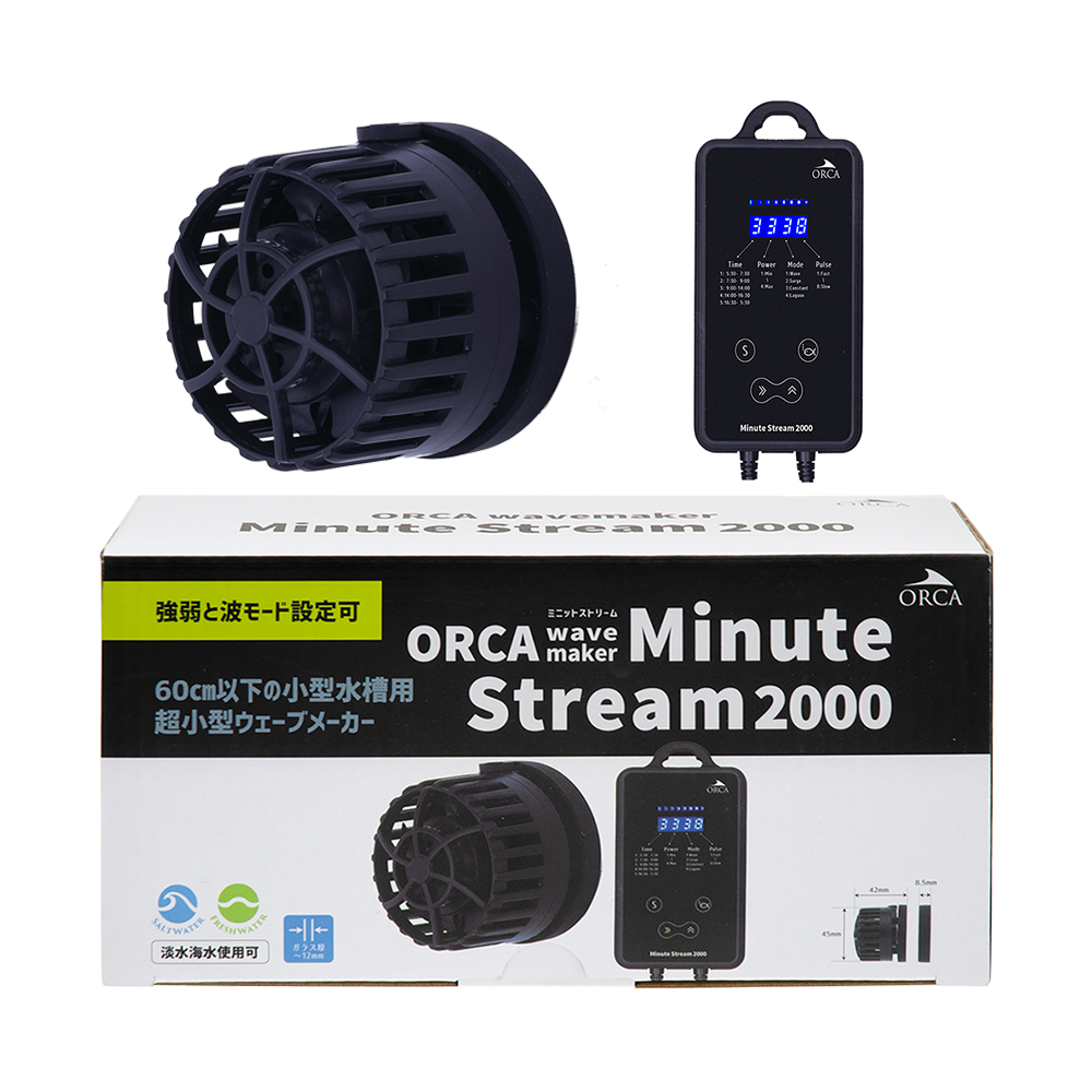 ＯＲＣＡ　Ｗａｖｅｍａｋｅｒ　Ｍｉｎｕｔｅ　Ｓｔｒｅａｍ　２０００　小型水槽　水流ポンプ　８００～２０００Ｌ／時　ウェーブポンプ