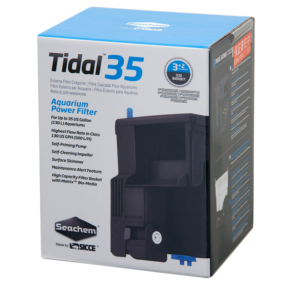 Ｓｅａｃｈｅｍ　シーケム　外掛けフィルター　Ｔｉｄａｌ　３５　～１３０Ｌ　水槽　アクアリウム