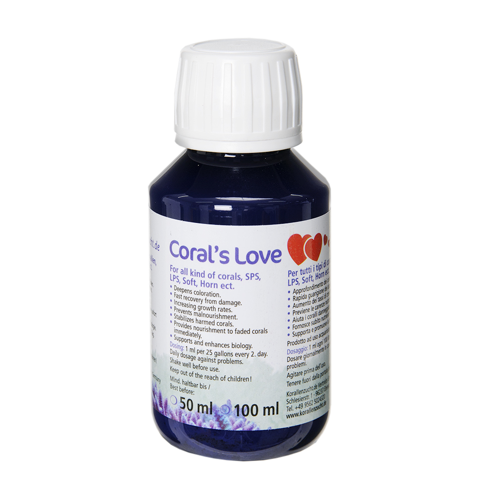 Ｋｏｒａｌｌｅｎ　ｚｕｃｈｔ　Ｃｏｒａｌ’ｓ　Ｌｏｖｅ　１００ｍｌ　サンゴ　添加剤　損傷回復　成長向上