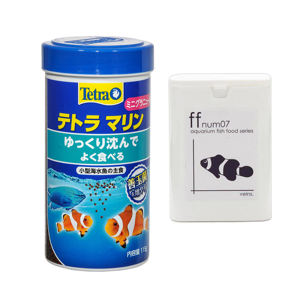 海水魚の主食　テトラ　マリン　ミニグラニュール　１１５ｇ＋海水魚用フード　「ｆｆ　ｎｕｍ０７」　４０ｍＬ　粒径１．３ｍｍ