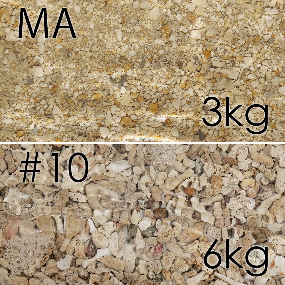 メーカー直送　６０日熟成　ライブ　マルコアラゴナイトサンド（３ｋｇ）＋＃１０（６ｋｇ）セット　同梱不可　送料無料
