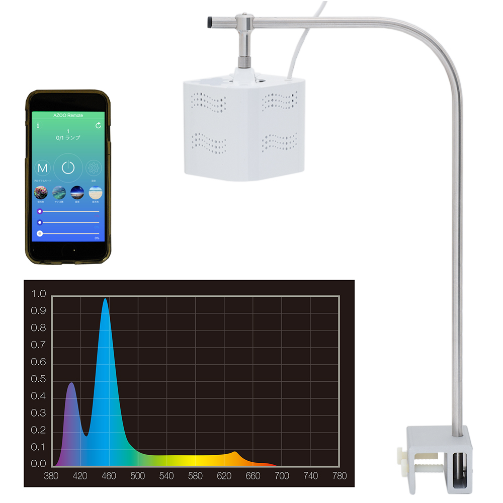 アウトレット品　海水水槽用ＬＥＤライト　コーラルブースター　ホワイト　専用ハンガー付属　サンゴ　珊瑚