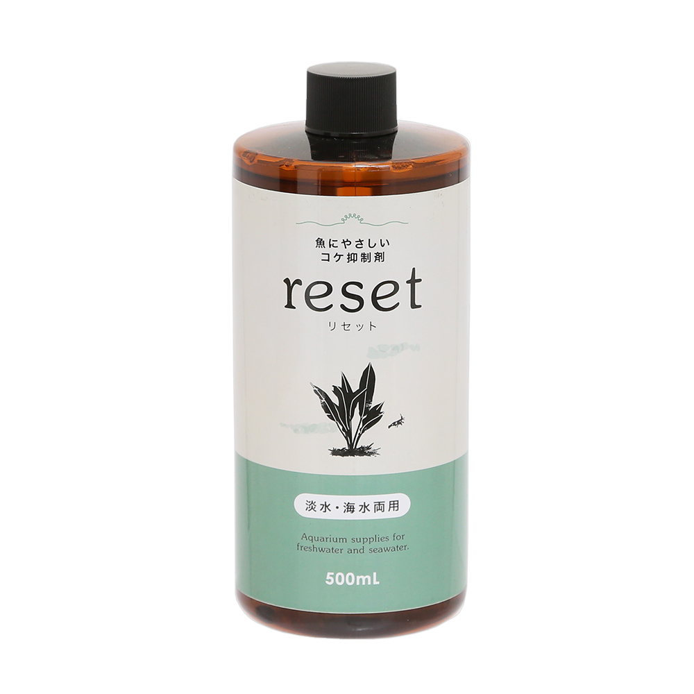 魚にやさしいコケ抑制剤　ｒｅｓｅｔ（リセット）　淡水海水両用　５００ｍＬ